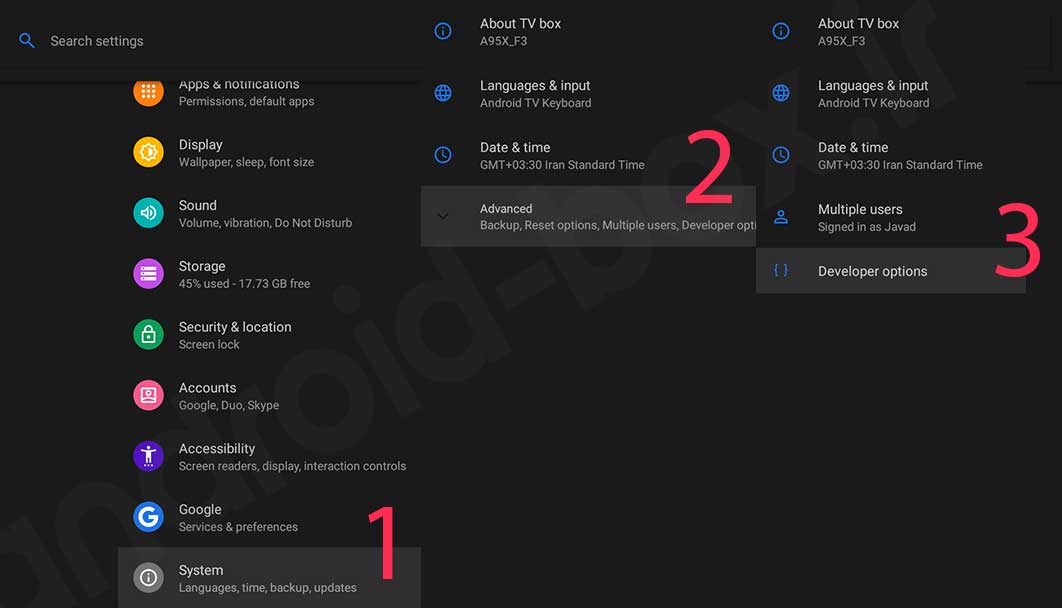 Android More Settings To System And Developer Options Menu Steps
